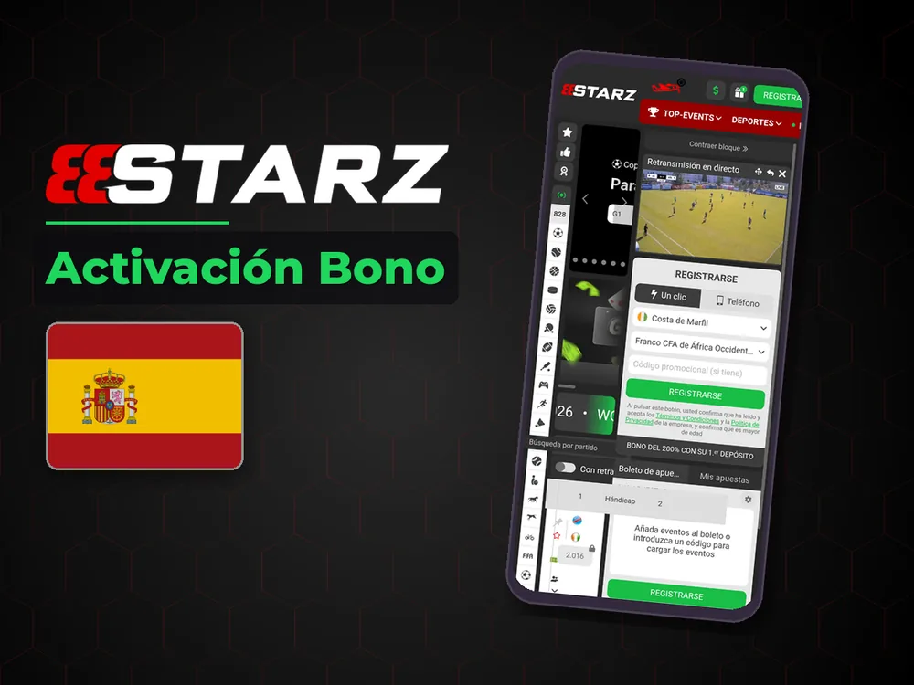 888Starz - Activación Bono