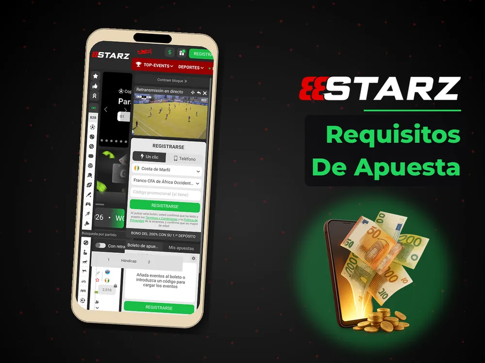 888Starz - Requisitos De Apuesta